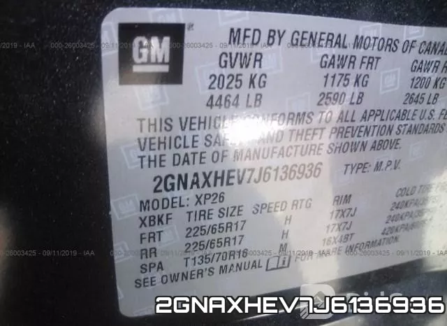 2GNAXHEV7J6136936 фото 10