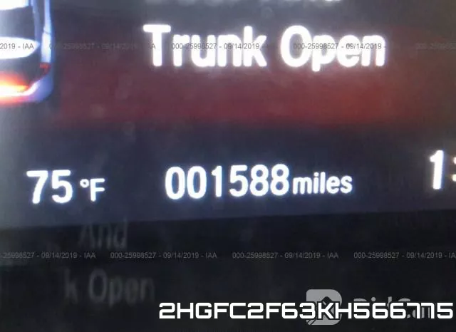 2HGFC2F63KH566775 фото 8