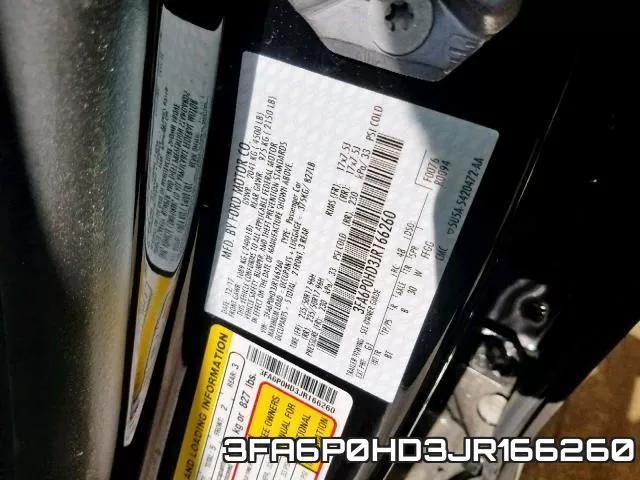 3FA6P0HD3JR166260 фото 2