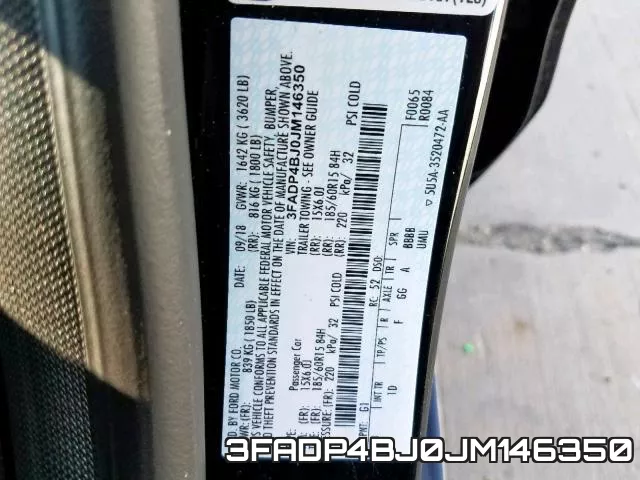 3FADP4BJ0JM146350 фото 2