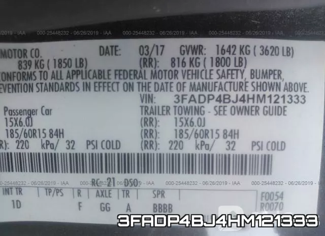 3FADP4BJ4HM121333 фото 10