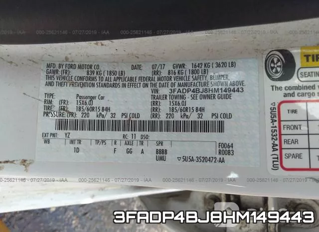 3FADP4BJ8HM149443 фото 10