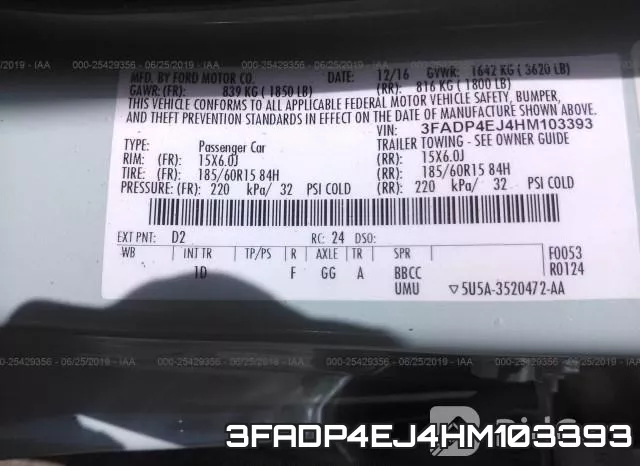 3FADP4EJ4HM103393 фото 10