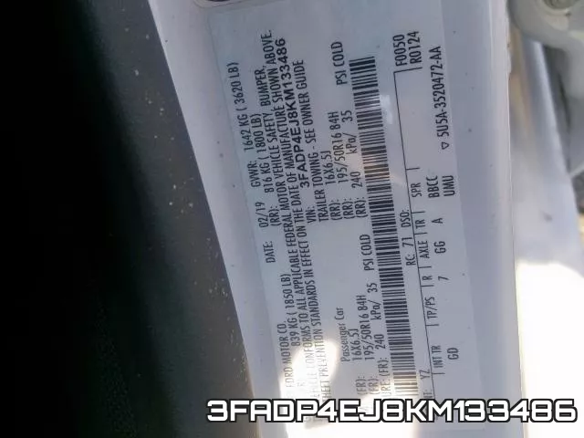 3FADP4EJ8KM133486 фото 2