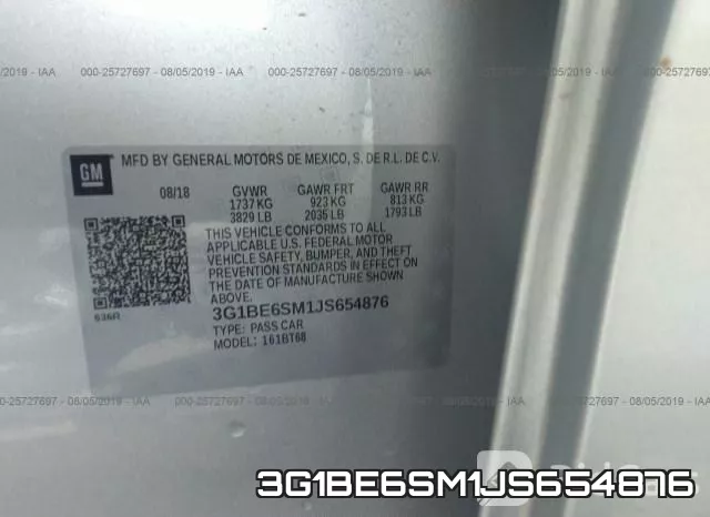 3G1BE6SM1JS654876 фото 10