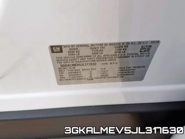 3GKALMEV5JL317630 фото 2