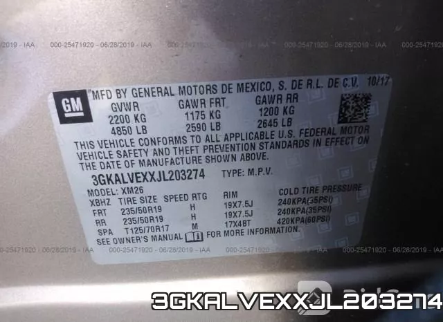 3GKALVEXXJL203274 фото 10