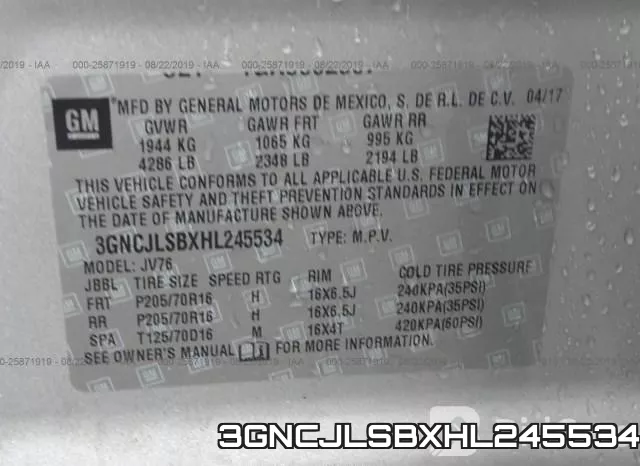 3GNCJLSBXHL245534 фото 10