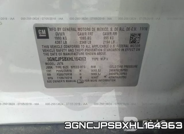 3GNCJPSBXHL164363 фото 10