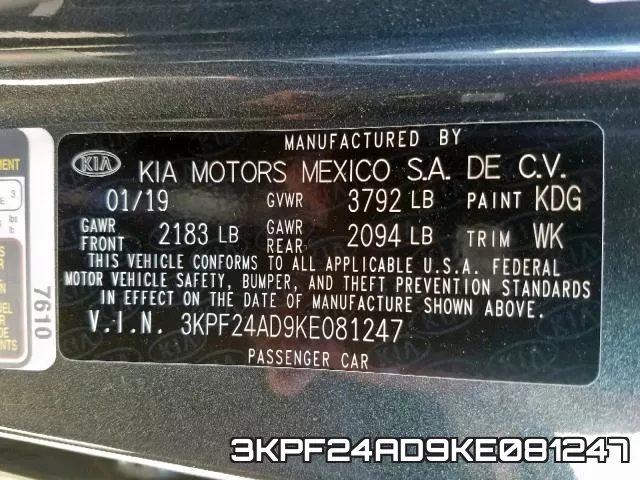 3KPF24AD9KE081247 фото 2