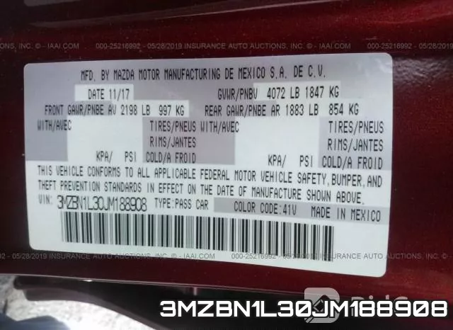 3MZBN1L30JM188908 фото 10