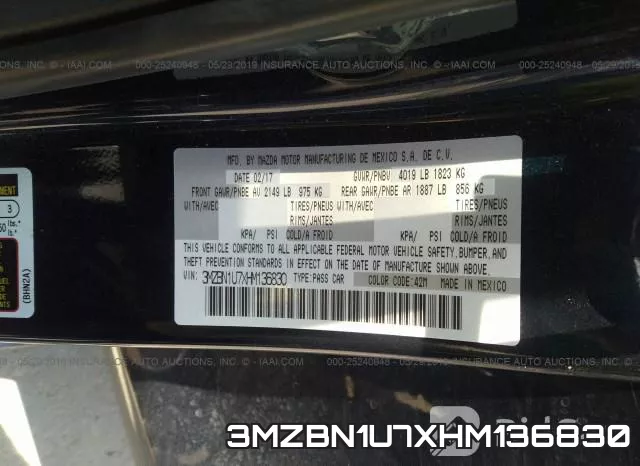 3MZBN1U7XHM136830 фото 8