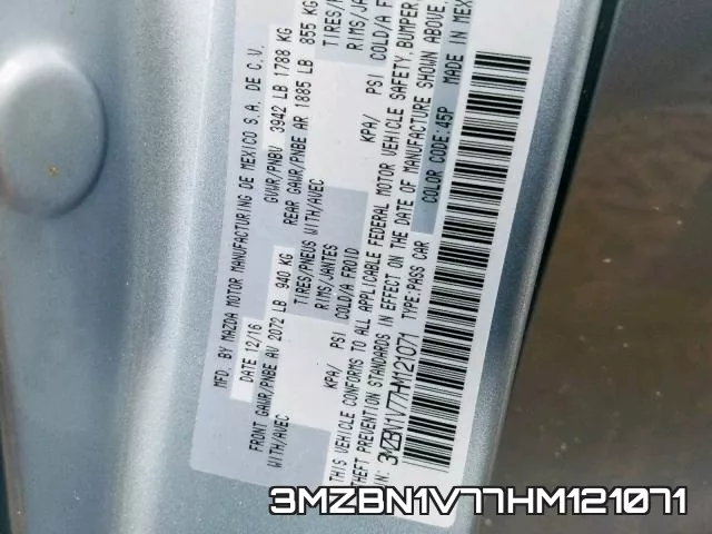 3MZBN1V77HM121071 фото 2