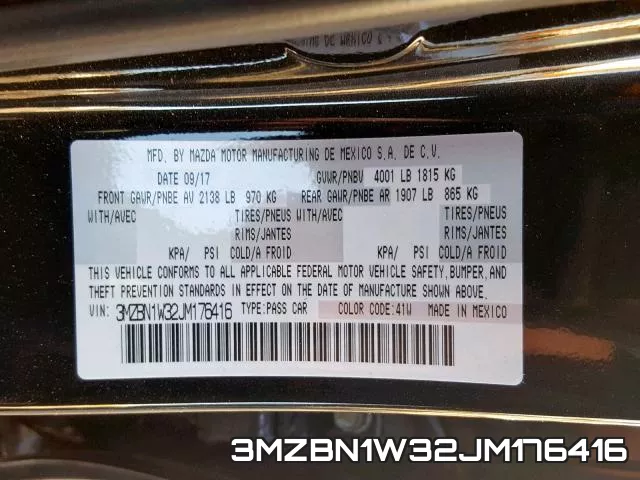 3MZBN1W32JM176416 фото 2