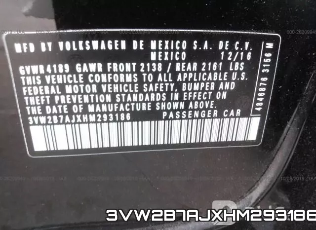 3VW2B7AJXHM293186 фото 10