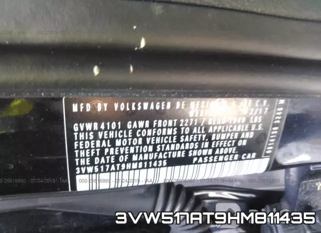 3VW517AT9HM811435 фото 10