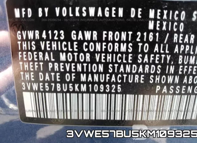 3VWE57BU5KM109325 фото 10