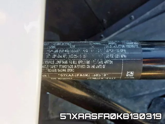 57XAASFA0K8130319 фото 2