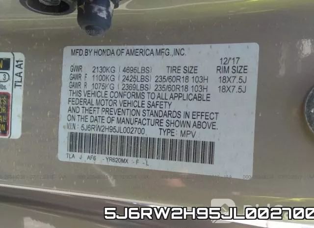 5J6RW2H95JL002700 фото 10