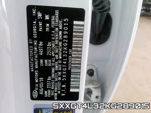 5XXGT4L32KG289015 фото 2