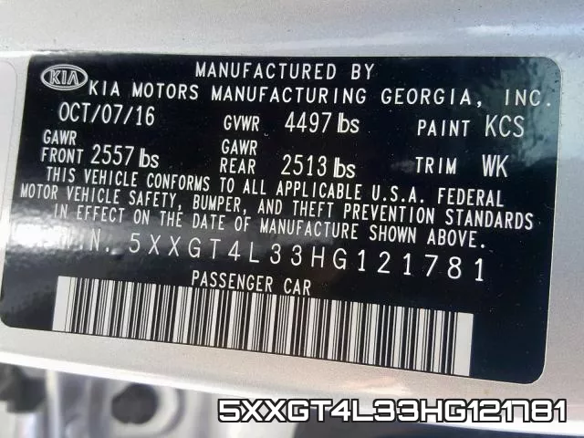5XXGT4L33HG121781 фото 2