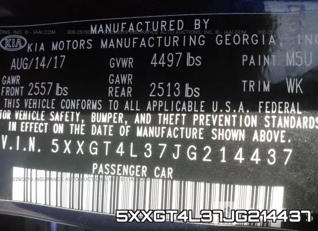 5XXGT4L37JG214437 фото 10