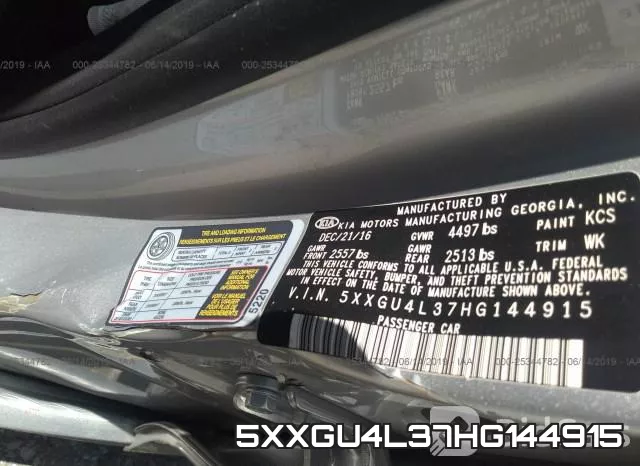 5XXGU4L37HG144915 фото 10