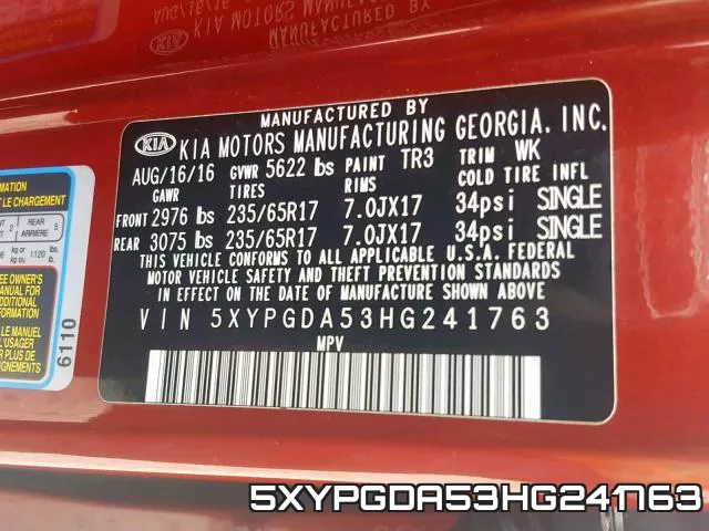5XYPGDA53HG241763 фото 2