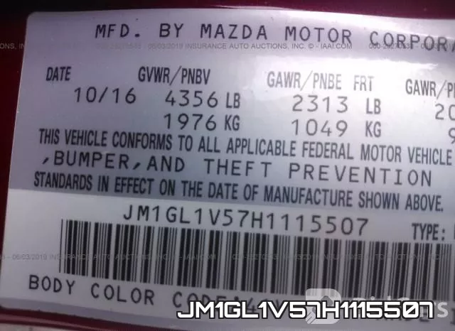 JM1GL1V57H1115507 фото 9
