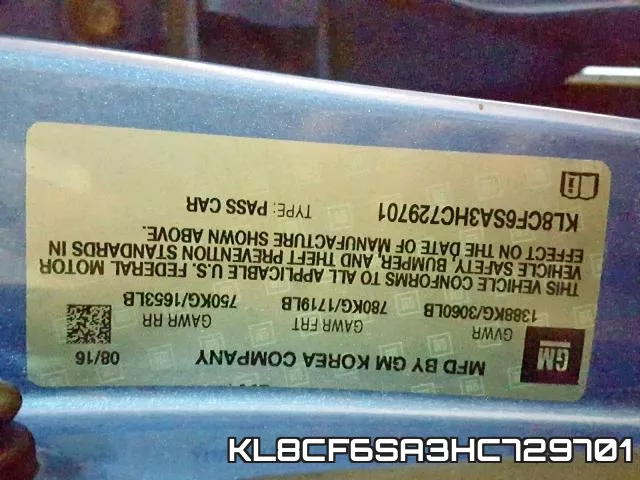 KL8CF6SA3HC729701 фото 2