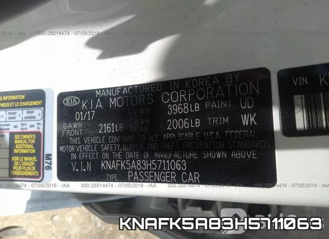 KNAFK5A83H5711063 фото 10