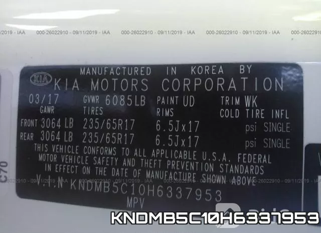 KNDMB5C10H6337953 фото 10