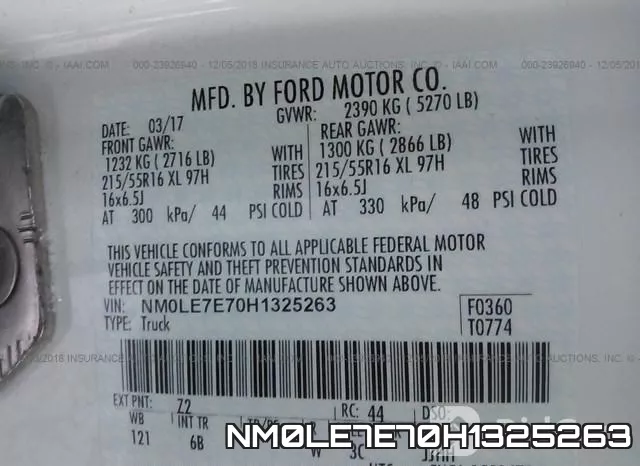 NM0LE7E70H1325263 фото 10