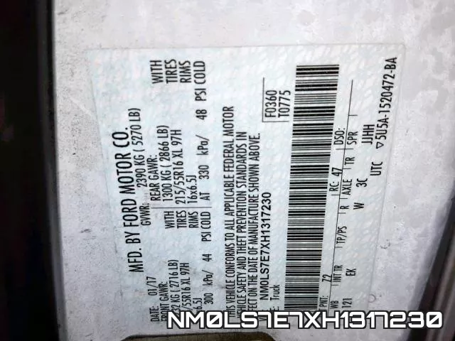 NM0LS7E7XH1317230 фото 2