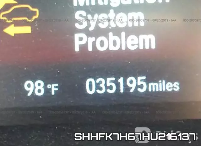SHHFK7H67HU216137 фото 8