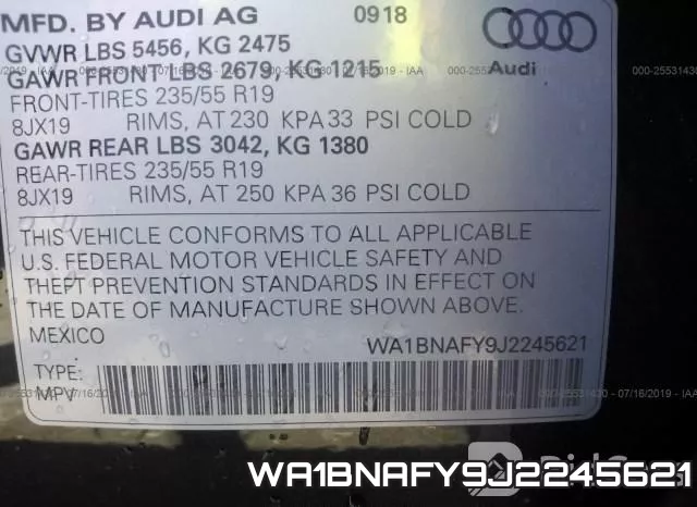 WA1BNAFY9J2245621 фото 10