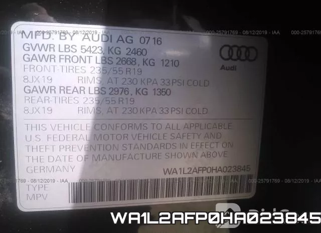 WA1L2AFP0HA023845 фото 10