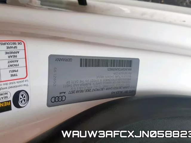 WAUW3AFCXJN058823 фото 2