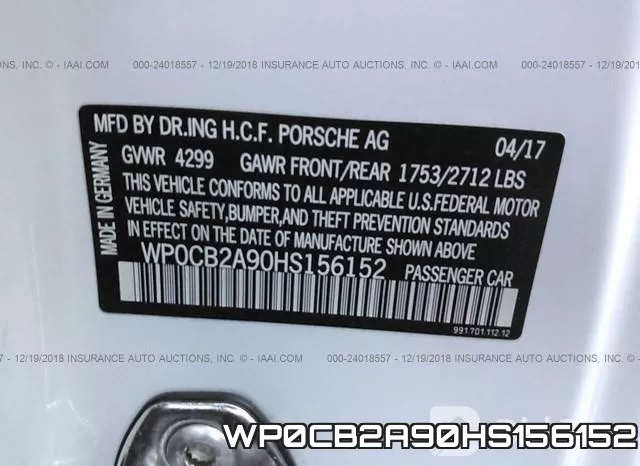 WP0CB2A90HS156152 фото 10