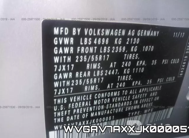WVGAV7AXXJK000051 фото 10