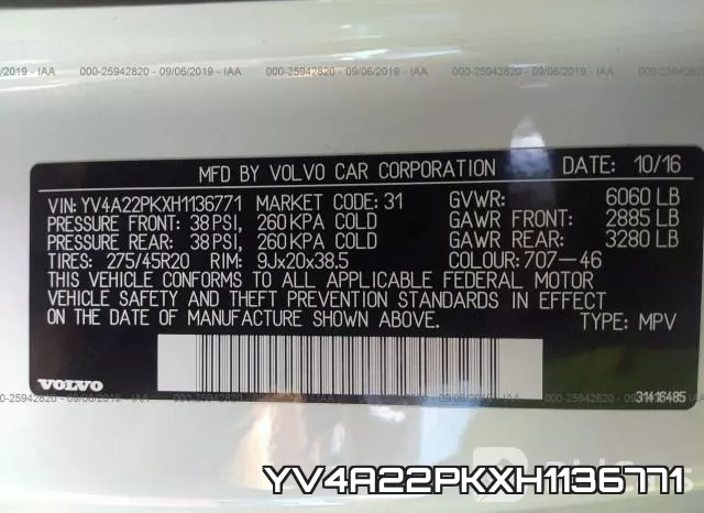 YV4A22PKXH1136771 фото 10