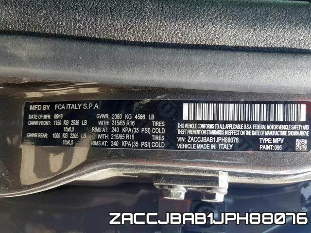 ZACCJBAB1JPH88076 фото 2