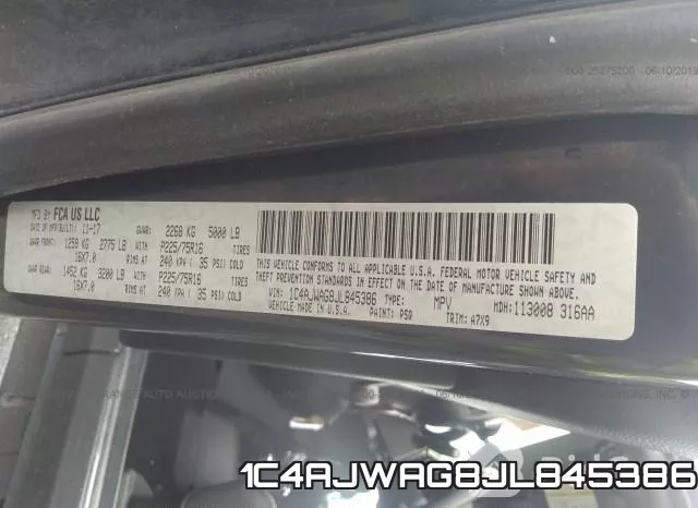 1C4AJWAG8JL845386 фото 10
