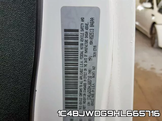 1C4BJWDG9HL665716 фото 2