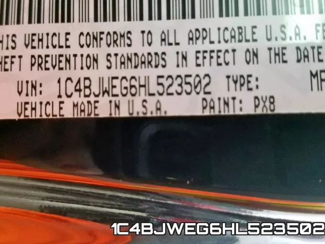 1C4BJWEG6HL523502 фото 2