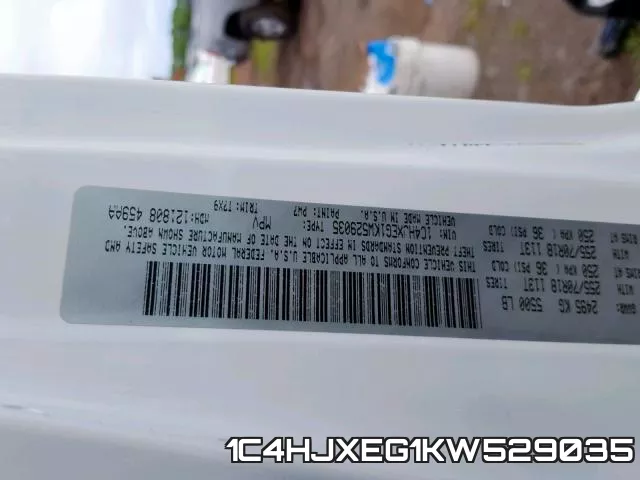 1C4HJXEG1KW529035 фото 2
