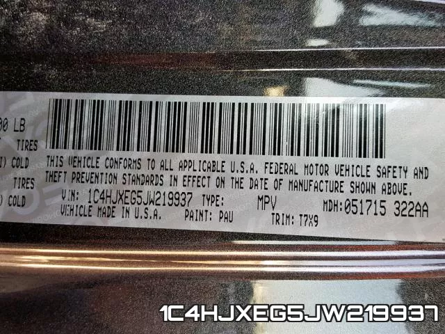 1C4HJXEG5JW219937 фото 2