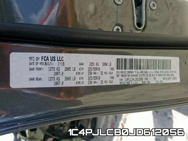 1C4PJLCB0JD612056 фото 2