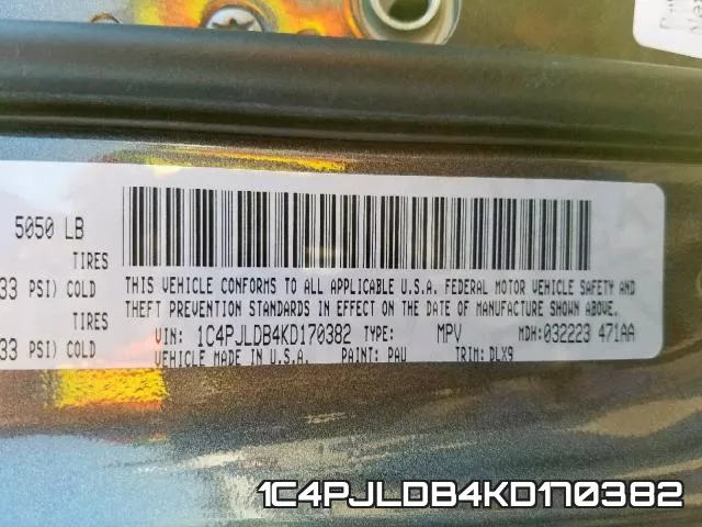 1C4PJLDB4KD170382 фото 2
