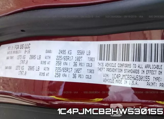 1C4PJMCB2HW530155 фото 10